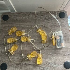 String Lights with Yellow Pineapple Covers